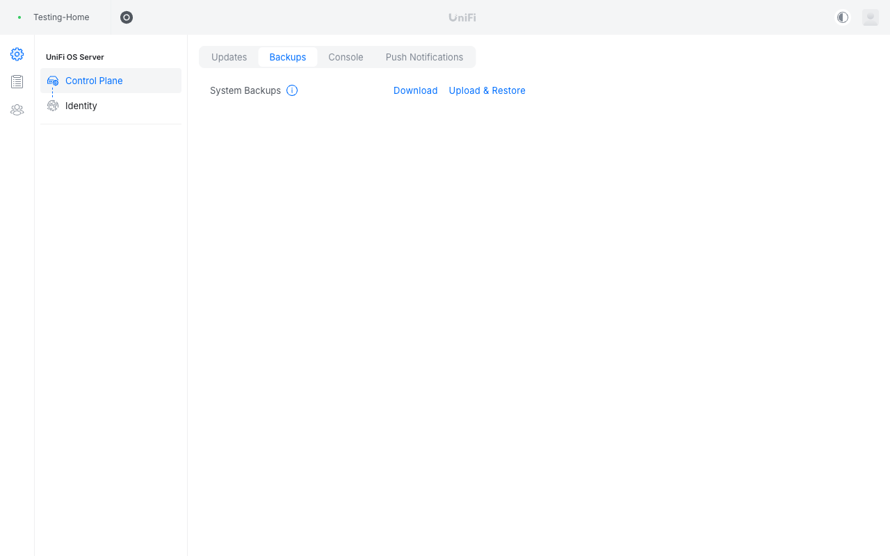 System Backups with Download and Upload & Restore